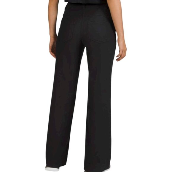 Lululemon City Sleek 5 Pocket High Rise Wide Leg Pants Black - Picture 5 of 12